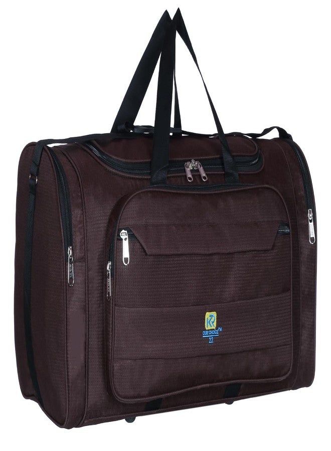 Airish Fabric Travel Duffel Bags for Men and Women 50 L Brown fold - Image 1